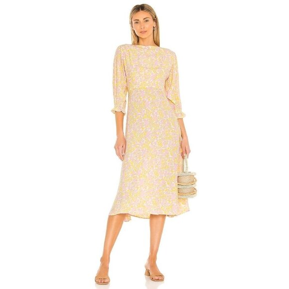 FAITHFULL THE BRAND Dress Clement Midi in Ida Floral Print Small New Womens - Picture 2 of 8